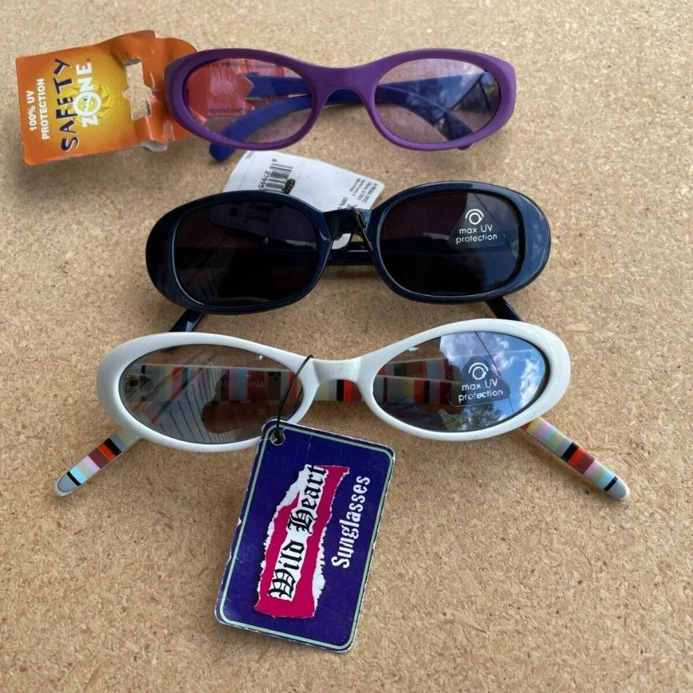 Lot of 3 Kids Sunglasses Multi Color Eye Wear Boys Girls Sunglasses Set of 3